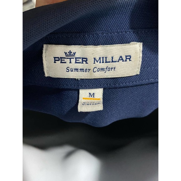 Peter Millar Summer Comfort Golf Polo Shirt Mens Medium Summer Comfort - Picture 3 of 7